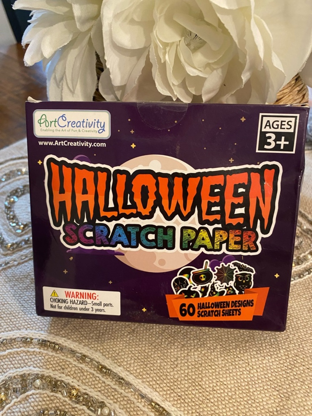 Halloween Scratch Paper - Purple Packaging
